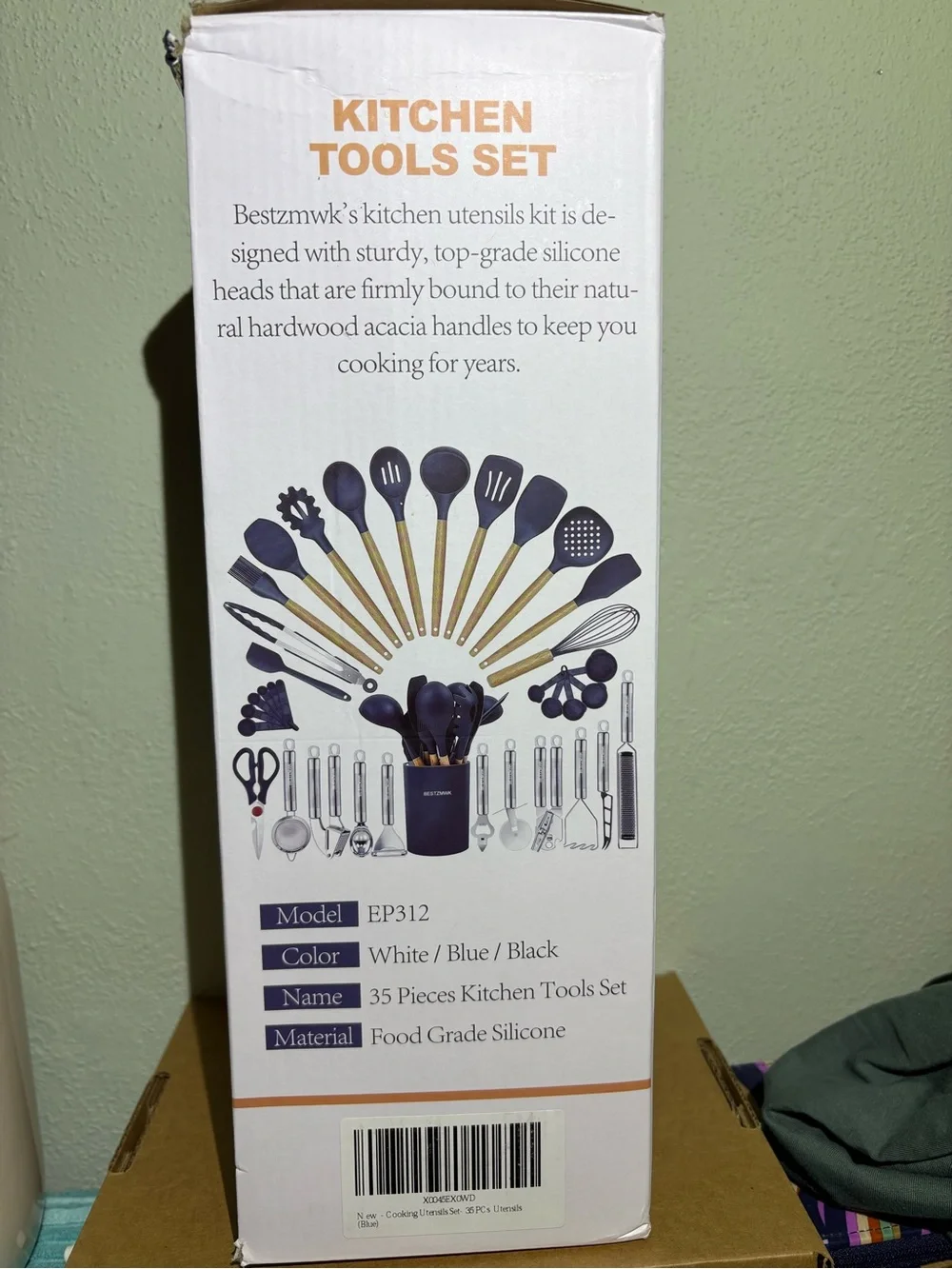 Wood 35-Piece Cooking Utensils Set